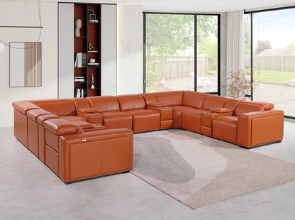 1224 - 12-Piece U-Shaped Sectional Sofa In With 4 Power Recliners & Power Headrests