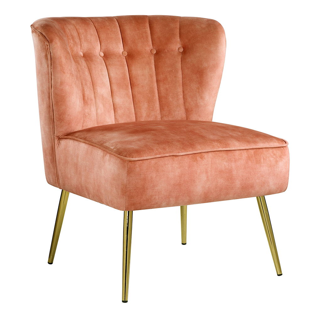 Sambell - Accent Chair - Burnt Orange Velvet