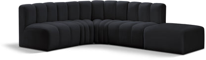 Arc - Velvet 5 Piece Corner Modular Sofa