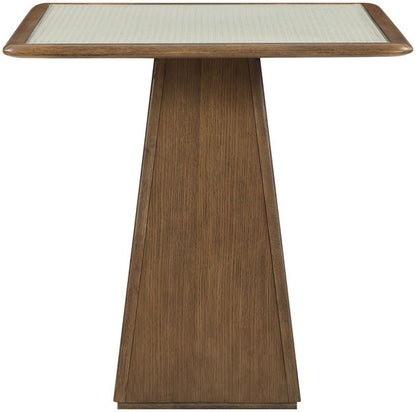 Atrium - Glass Top And Wood Base Dining Table
