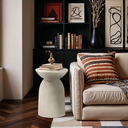 Opani - Concrete End Table - Taupe