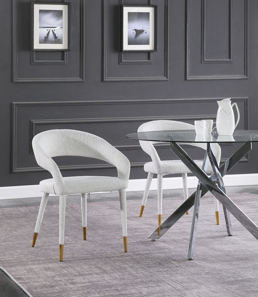 Destiny - Fabric Dining Chair - Cream