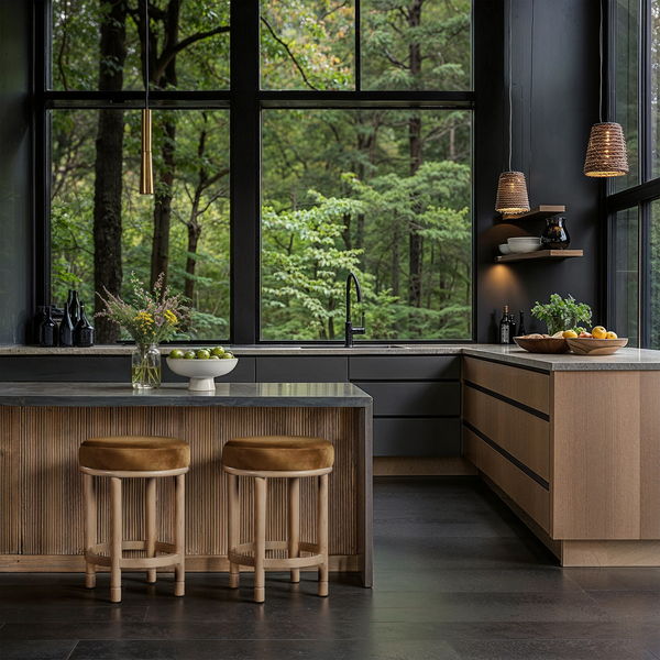 Monette - Counter Stool With Natural Base