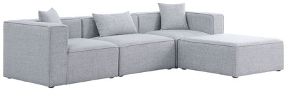 Cube - Linen 4 Piece Modular Sectional With Chaise