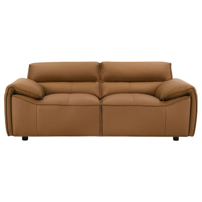 Buxton - Top Grain Leather Upholstered Loveseat