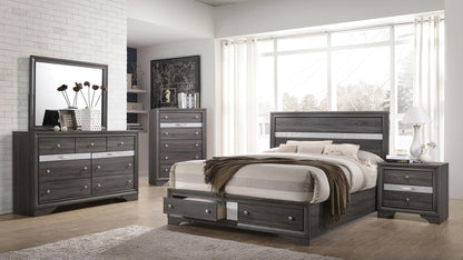 Matrix Gray - King 4 Piece Bedroom Set