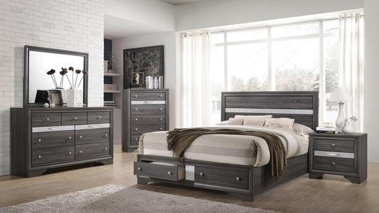 Matrix Gray - Queen 4 Piece Bedroom Set