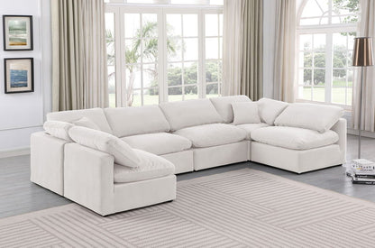 Indulge - Velvet 6 Piece Modular U-Shaped Sectional