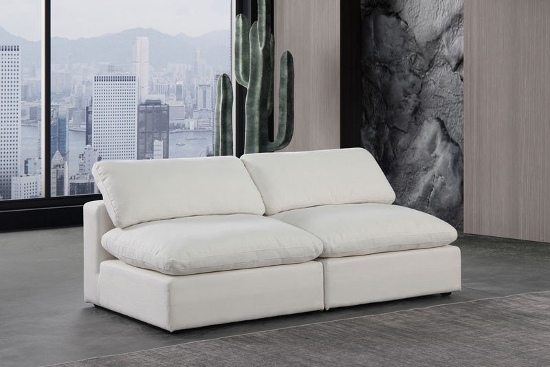 Comfy - Linen Modular Armless Sofa 2 Seats
