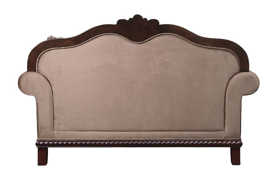 Chateau De Ville - Loveseat With 3 Pillows (Same Lv01589) - Fabric & Espresso