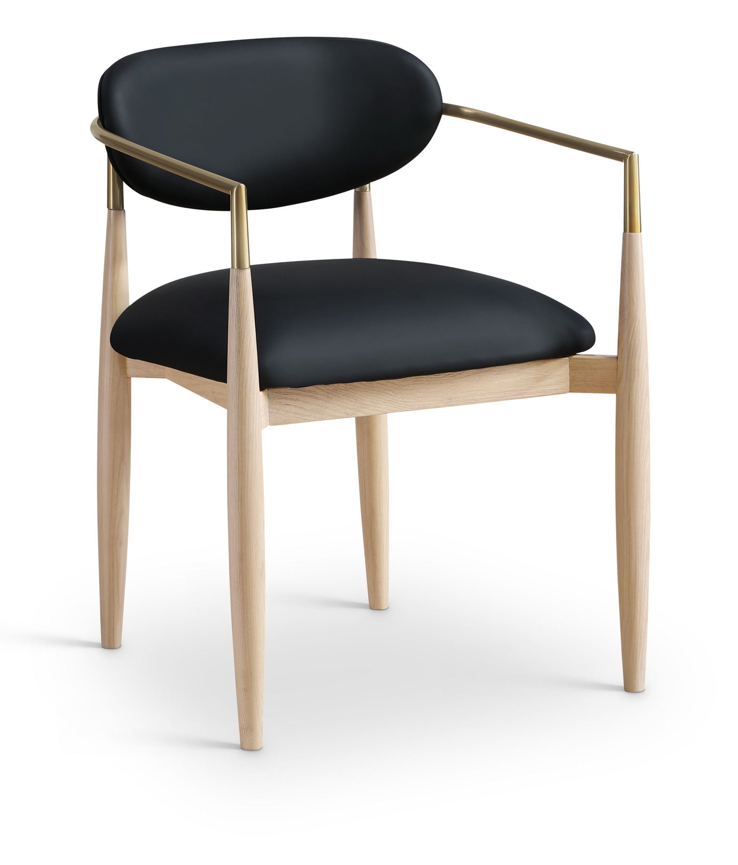 Riccio - Dining Arm Chair (Set of 2) - Natural And Gold Frame