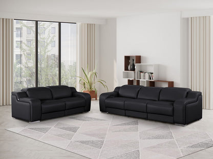 1116 - 5-Piece Modular Power Reclining Sofa And Loveseat Set In With 4 Power Recliners & Power Headrests