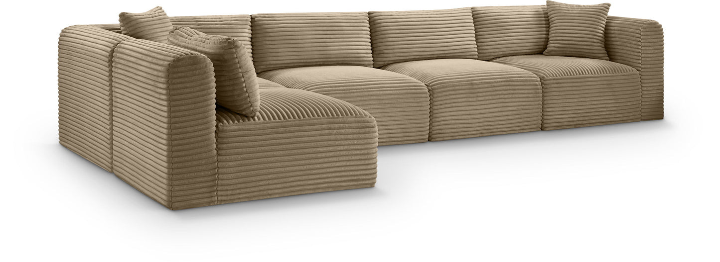Shaggy - Fabric 5 Piece Modular Sectional