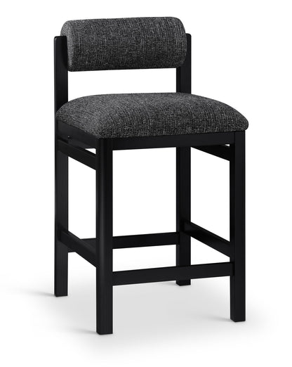 Roundhill - Fabric Counter Stool - Black Frame