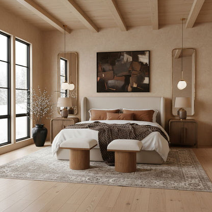 Warby - Vegan Leather Upholstered Bed
