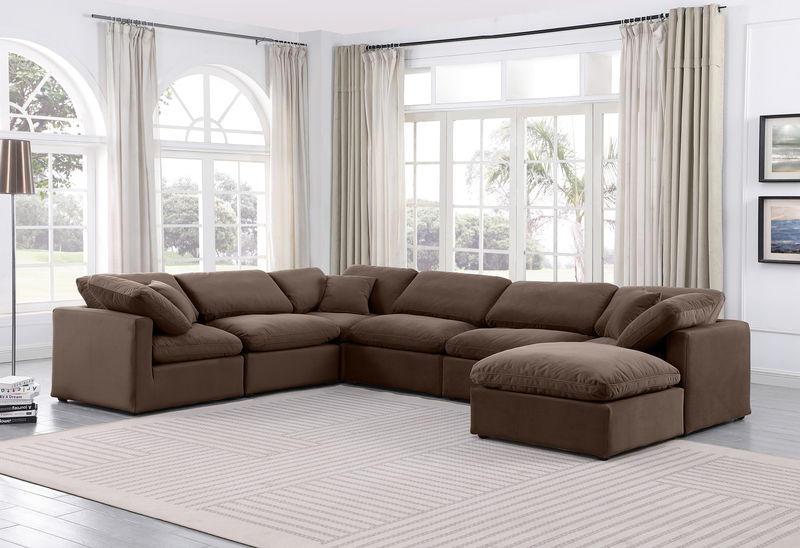 Indulge - Velvet 7 Piece Modular Sectional