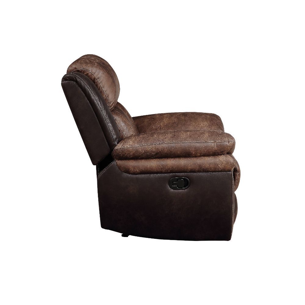 Jaylen - Motion Sofa - Toffee & Espresso Polished Microfiber