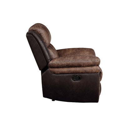 Jaylen - Motion Sofa - Toffee & Espresso Polished Microfiber