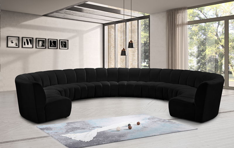 Infinity - 10 Piece Velvet Modular Sectional