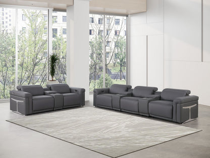 1126 - 8-Piece Modular Power Reclining Sofa & Loveseat Set In With 5 Power Recliners & Power Headrests