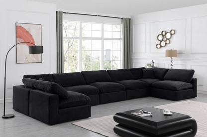 Comfy - 7 Piece Velvet Modular Armless Sectional