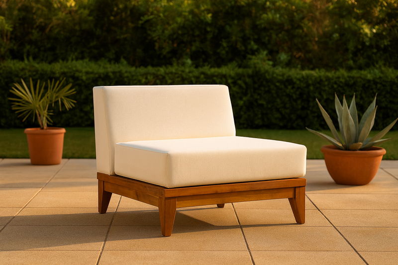 Rio - Armless Chair - Off White