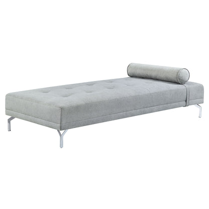 Quenti - Sofa Bed With Pillow - Gray Melange Velvet
