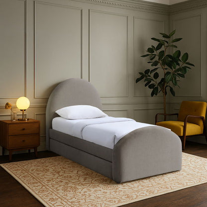 Andaz - Chenille Fabric Upholstered Trundle Bed