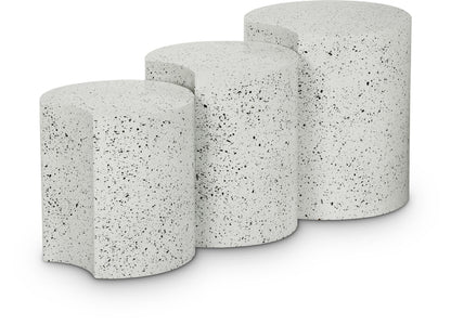 Dimple - 3 Piece Modular End Table - Terazzo Finish