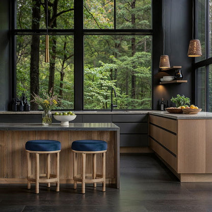 Monette - Counter Stool With Natural Base