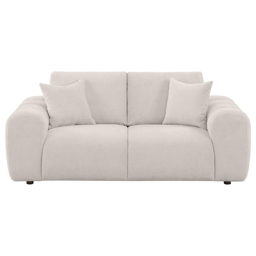 Burnett - Chenille Upholstered Wide Arm Loveseat