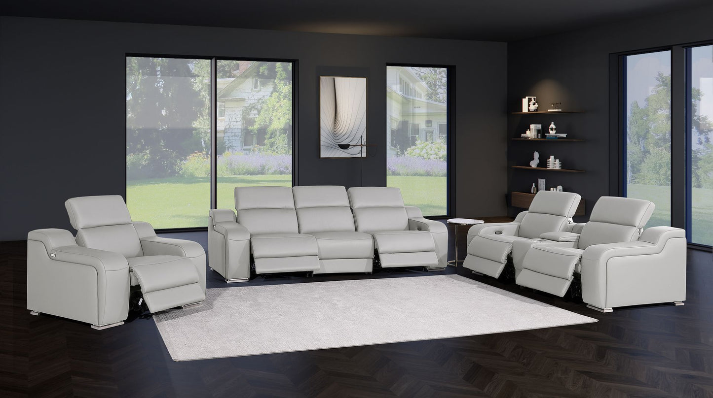 1116 - 7-Piece Modular Power Reclining Sofa, Loveseat & Chair Set In With 5 Power Recliners & Power Headrests
