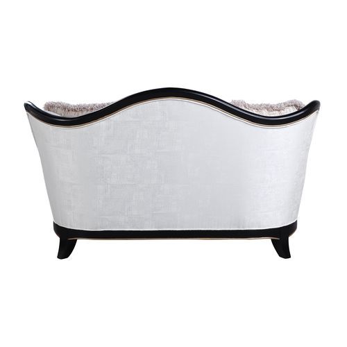 Nurmive - Loveseat With 6 Pillows - Beige Fabric