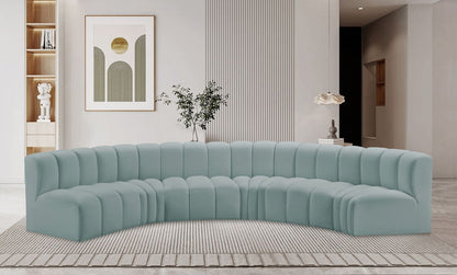 Arc - Faux Leather 6 Piece U-Shaped Modular Sofa