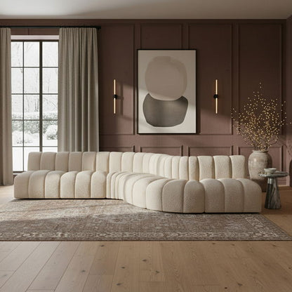 Arc - Boucle Fabric 7 Piece Modular Sofa