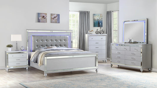 Sterling Silver - Full 5 Piece Bedroom Set