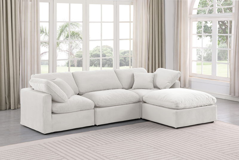 Indulge - Velvet 4 Piece Modular Sectional With Chaise
