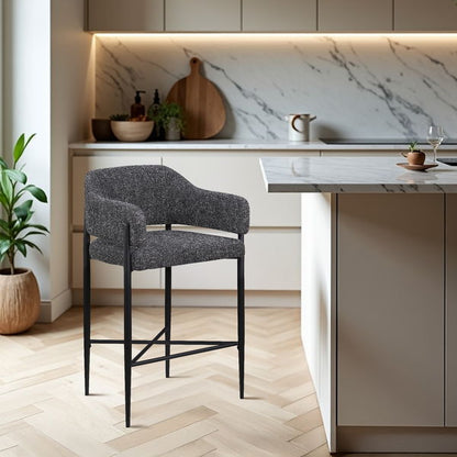 Dame - Fabric Upholstered Counter Stool (Set of 2)
