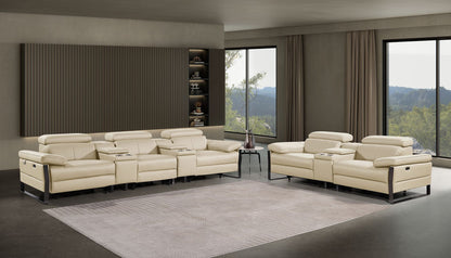 1246 - Modular Power Reclining Dual Console Sofa And Console Loveseat Set With Power Headrests