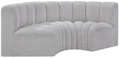 Arc - Boucle Fabric 3 Piece Modular U-Shaped Sofa