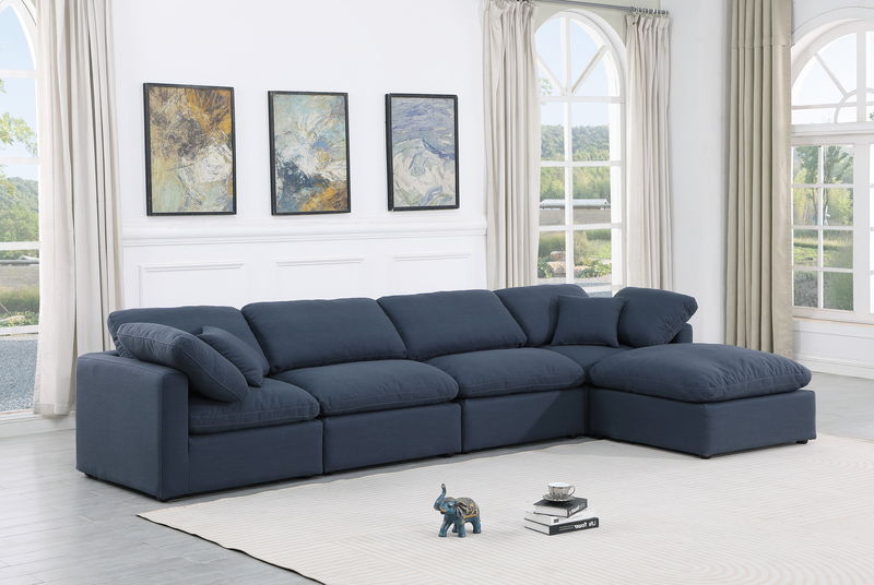 Indulge - Linen 5 Piece Modular Sectional With Chaise