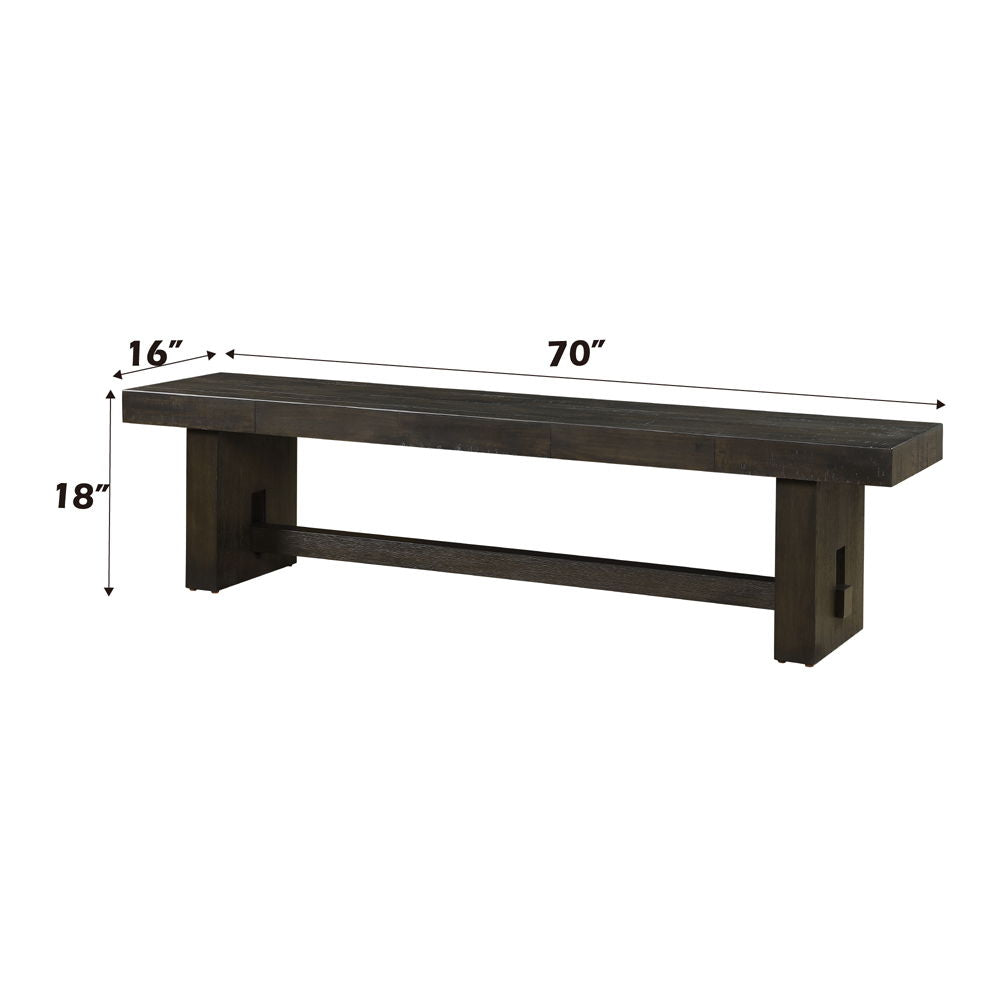 Haddie - Bench - Distressed Walnut