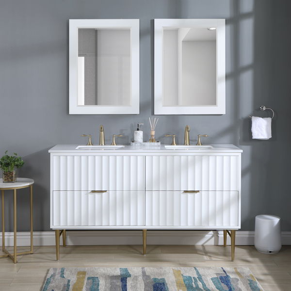 Modernist - Bathroom Vanity With Gold Legs