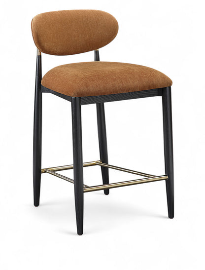 Riccio - Fabric Stool - Black Frame