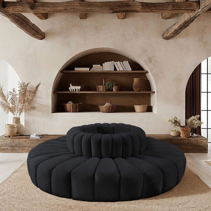 Arc - Velvet 8 Piece Round Modular Sofa