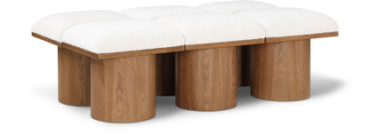 Pavilion - 6 Piece Modular Bench With Brown Base