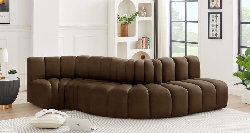 Arc - Velvet 5 Piece Modular Sofa