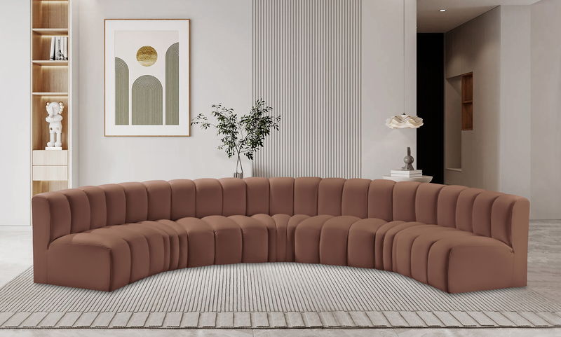 Arc - Faux Leather 7 Piece U-Shaped Modular Sofa