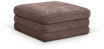 Stellar - Chenille Fabric Upholstered Modular Modular Ottoman