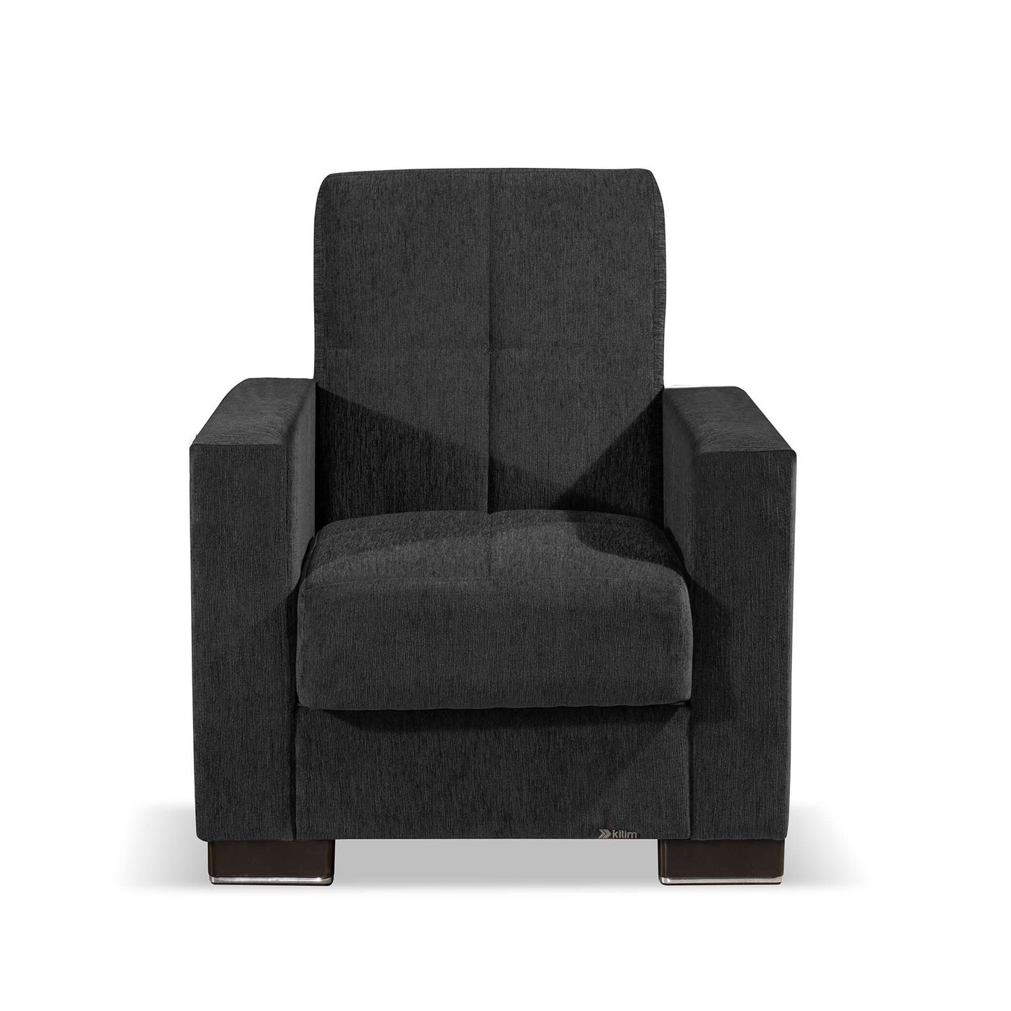 Ottomanson Armada - Upholstered Convertible Armchair With Storage - Chenille